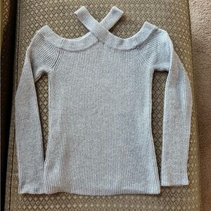 1. State Off-the-Shoulder Sweater in Light Gray